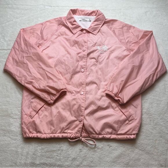 Obey Pink Nylon Windbreaker Jacket Size Medium - Picture 1 of 12